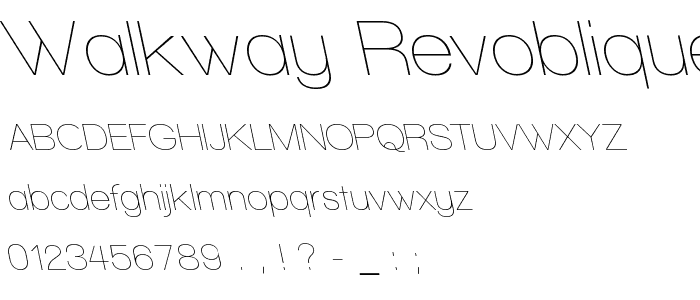 Walkway RevOblique font